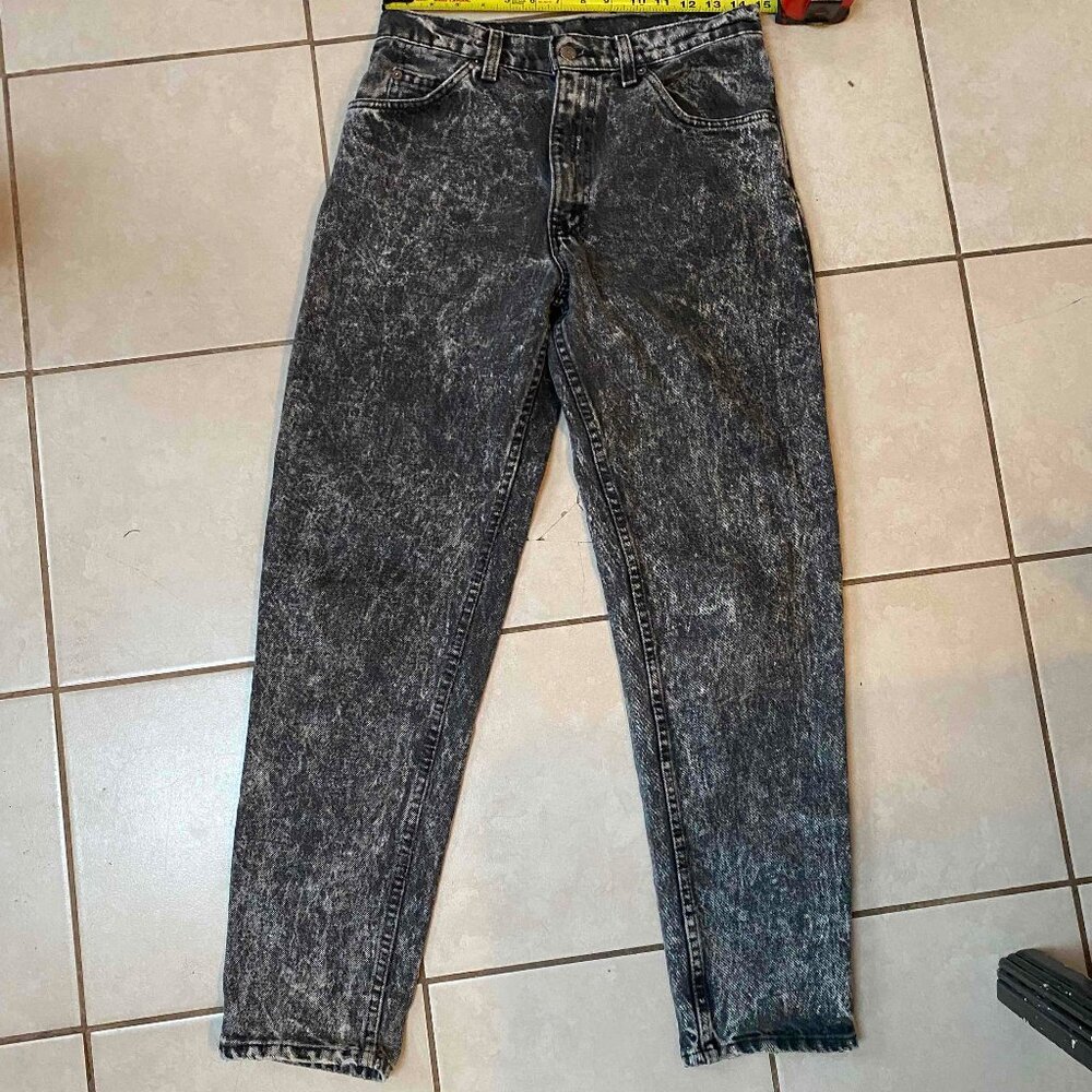 Vintage Made in USA Levi's 550 Acid Wash Grey Jeans